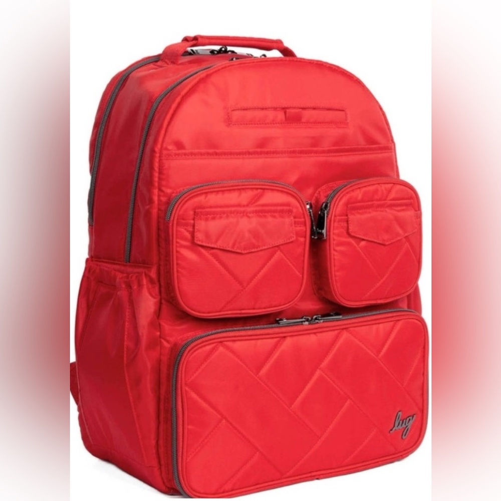 🌟RARE🌟. LUG NWT  Puddle 🎒Jumper SE Backpack Poppy Red So Vibrant